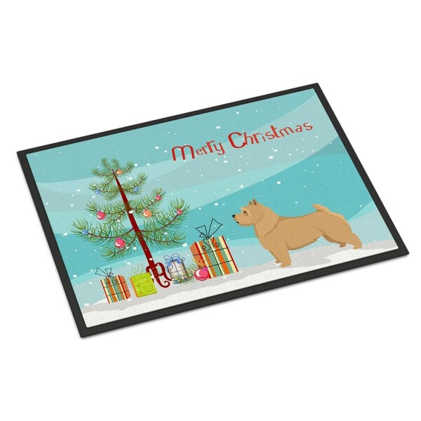 Carolines Treasures 24 x 36 in. Norwich Terrier Christmas Tree Indoor or Outdoor Mat CK3551JMAT - main